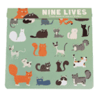 Stickers with cats - Nine lives